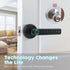 Tuya-Integration M3 Intelligentes Türschloss - Bluetooth, Fingerabdruck, und Schlüssel - - Für Innenholz- und Metalltüren - Smartlife/Tuya APP-Steuerung