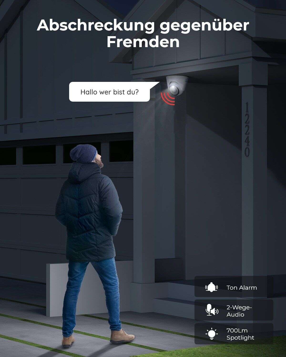 Reolink 4K Sicherheitskamera 3X Optischer Zoom  PoE IP Kamera Outdoor 8MP Sicherheitsschutz RLC-833A