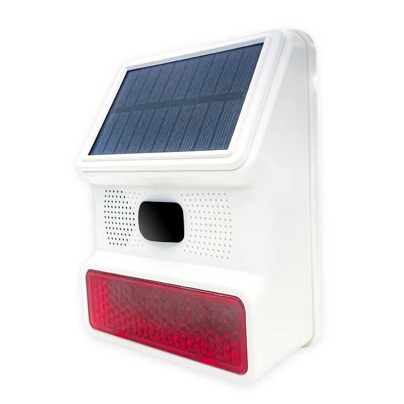 IP65 Waterproof Wireless 433MHz Solar Powered Strobe Siren Alarm For Home Alarm System