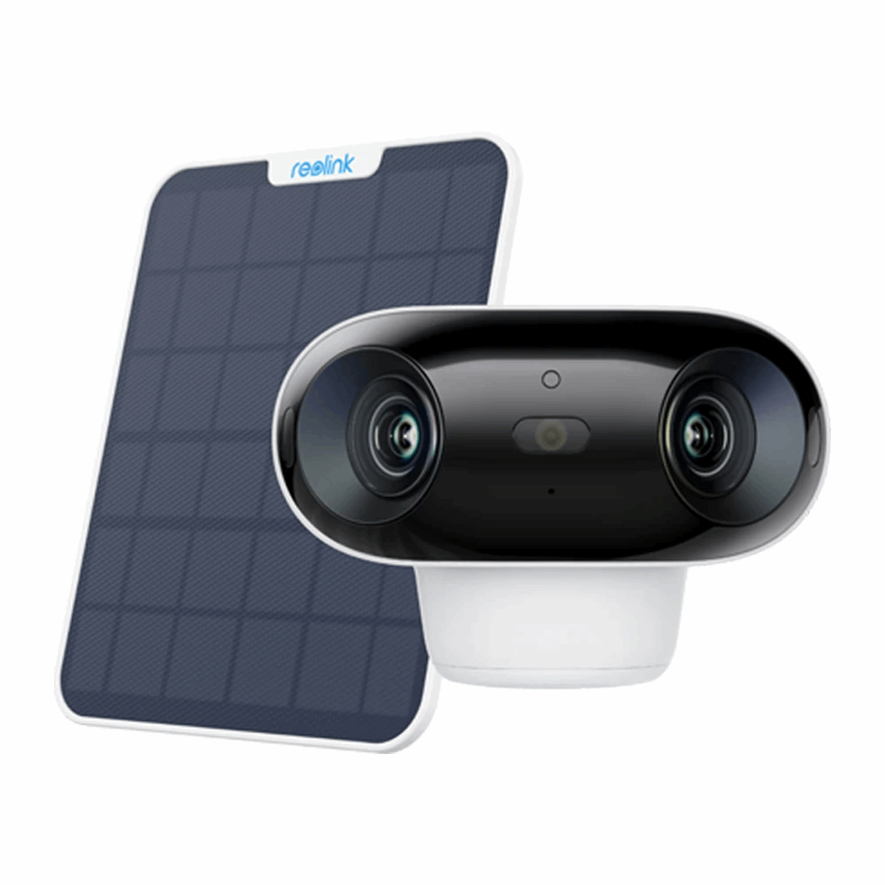 Reolink 4K Solar & Akku Überwachungskamera – Kabellose WLAN-Sicherheitskamera mit 180° Weitwinkel, ColorX Nachtsicht & KI-Bewegungserkennung