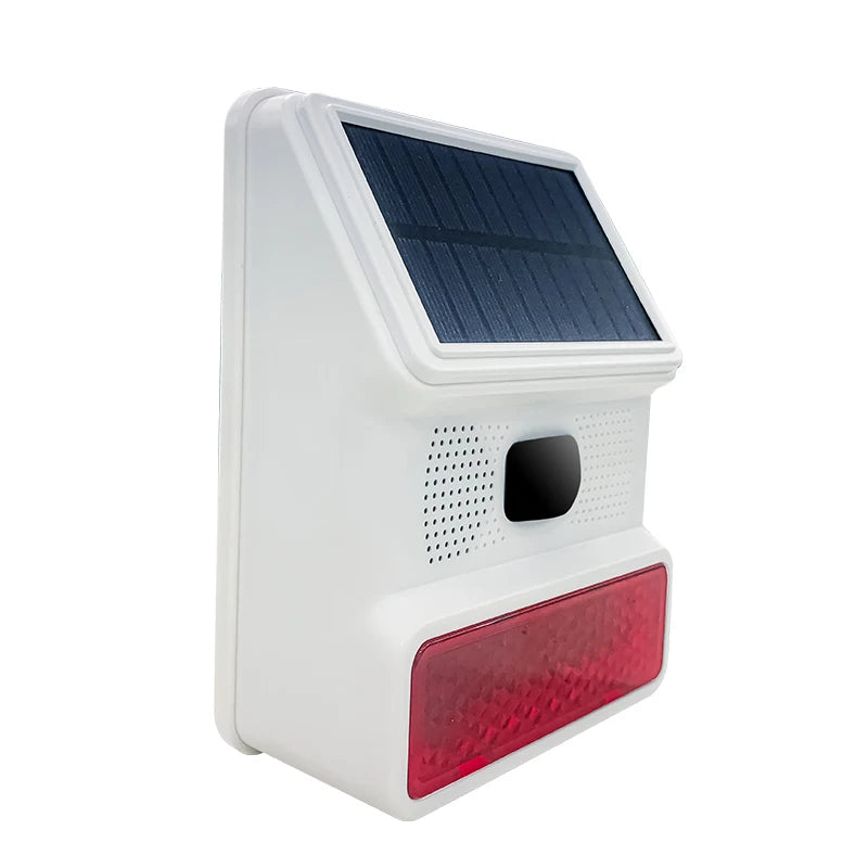 IP65 Waterproof Wireless 433MHz Solar Powered Strobe Siren Alarm For Home Alarm System
