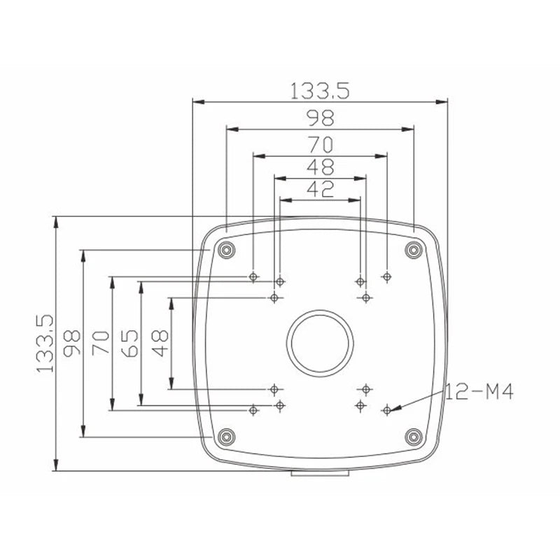 Dahua PFA121 Wasserdichte Anschlussdose – Aluminium-Halterung für Bullet-Kameras IPC-HFW5241/5441/5442/2231