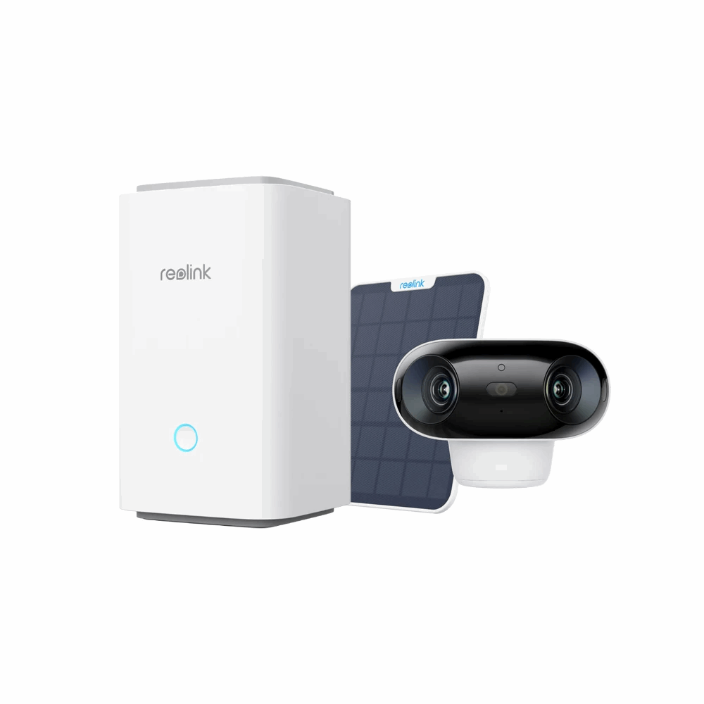 Reolink 4K Solar & Akku Überwachungskamera – Kabellose WLAN-Sicherheitskamera mit 180° Weitwinkel, ColorX Nachtsicht & KI-Bewegungserkennung