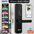 XSDTS Tuya Wifi Digital Electronic Smart Door Lock With Biometric Camera Fingerprint Smart Card Password Key Unlock