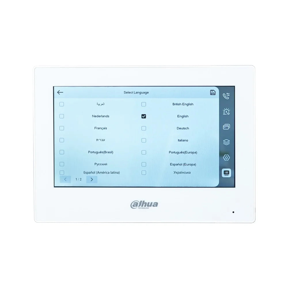 Dahua VTH2621GW-P/G-P – 7" Touchscreen-Monitor für Türsprechanlagen