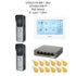 Dahua IP-Türsprechanlagen-KIT mit RFID, Touchmonitor VTO2311R-WP + VTH2621GW-P + PoE-Switch