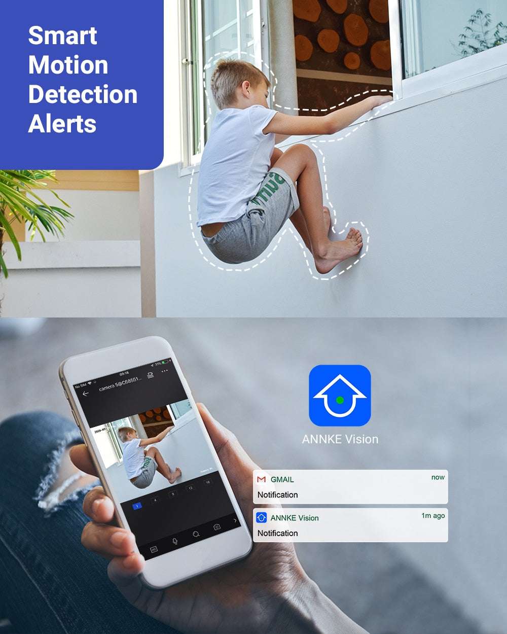 ANNKE 5MP PoE IP Security Bullet Camera 4MM Lens Super HD Camera Remote Access &amp; Motion Detection, Built-in Mic Surveillance
