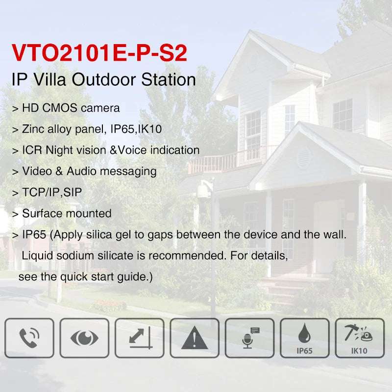 Dahua HD Video-Gegensprechanlage 2MP  VTO2101E-P-S2