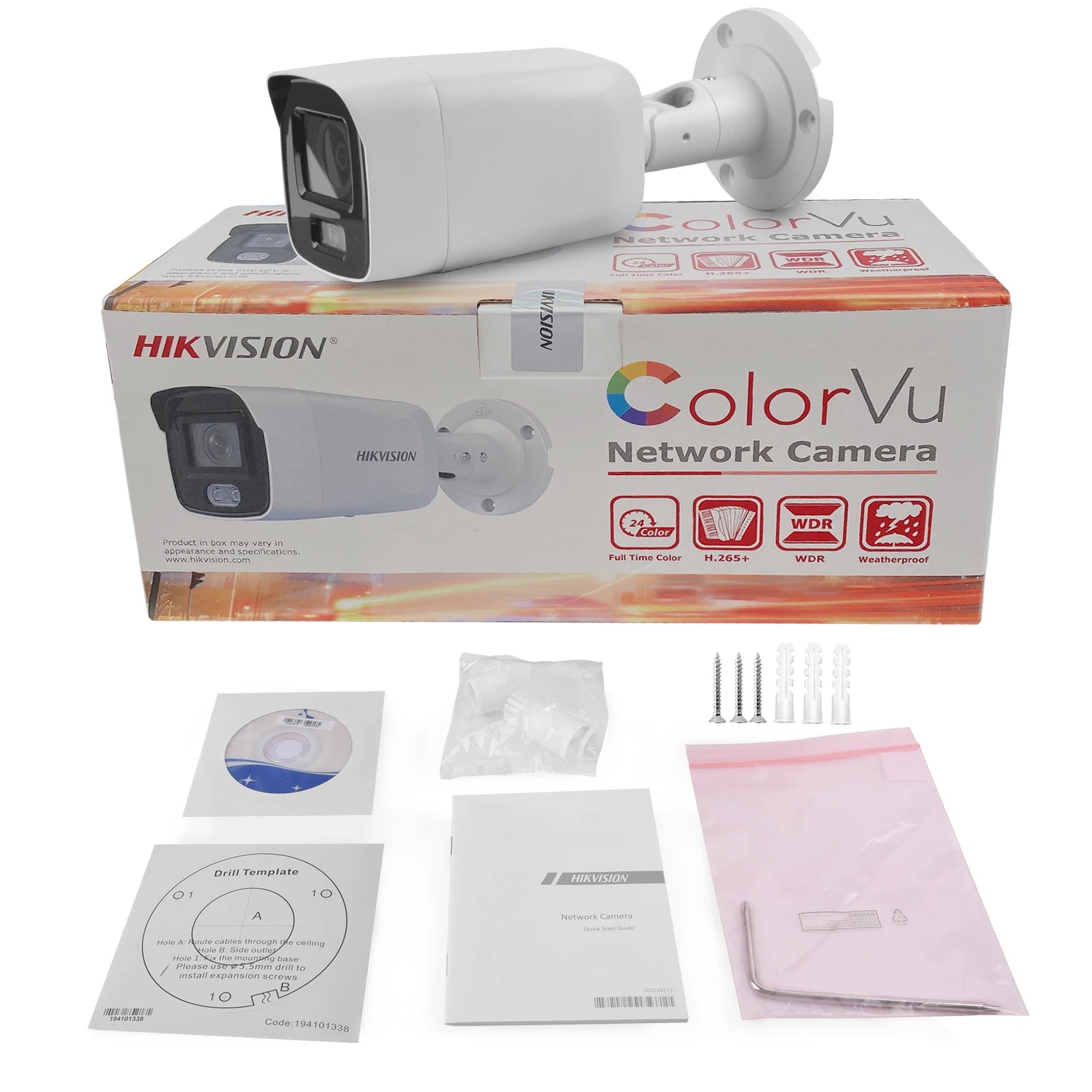 Hikvision 8MP 4K PoE Bullet-Kamera DS-2CD2087G2-LU mit ColorVu & Mikrofon