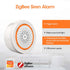Tuya Zigbee Smart Siren Alarm Temperature Humidity Sensor Home Security with Strobe Alerts Works With TUYA Smart Hub