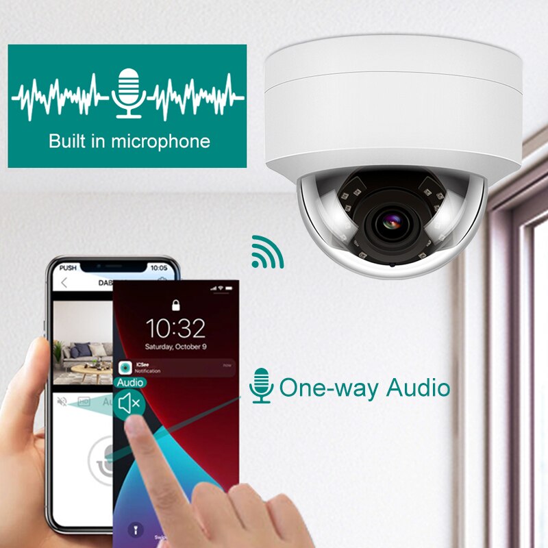 Anpviz 4MP Dome POE IP Kamera CCTVIR 30m Bewegungserkennung Alarm One-Way Audio H.265